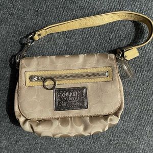 Small beige Coach purse